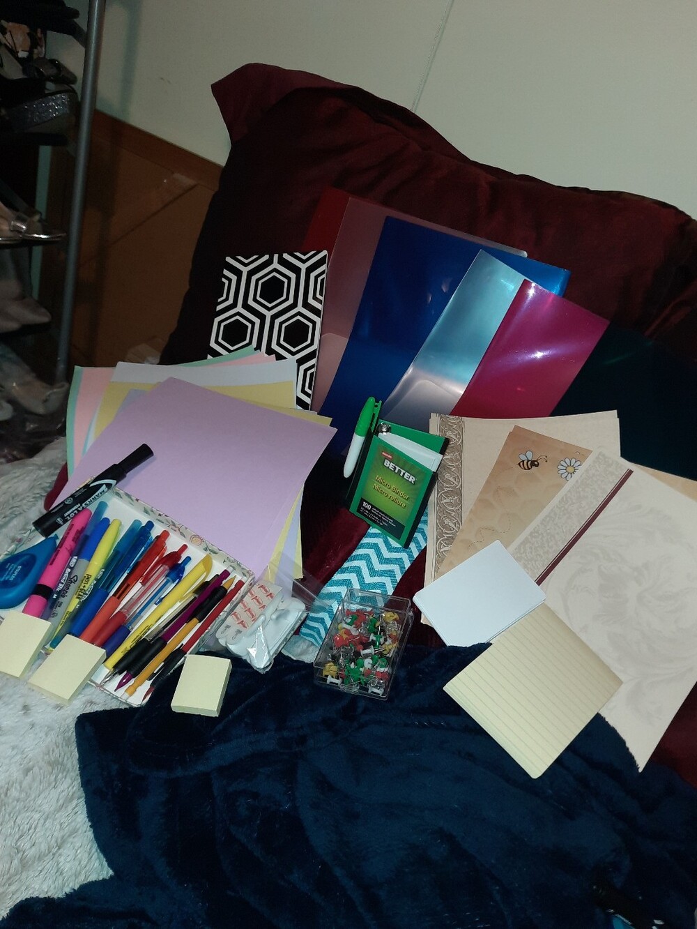 MASSIVE LOT OF OFFICE BACK TO SCHOOL SUPPLIES STAPLES OFFICE DEPOT BUNDLE 90+PCS